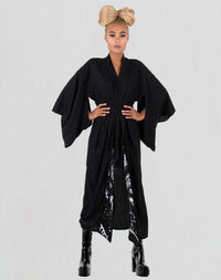 Dst Black Vinila Kimono